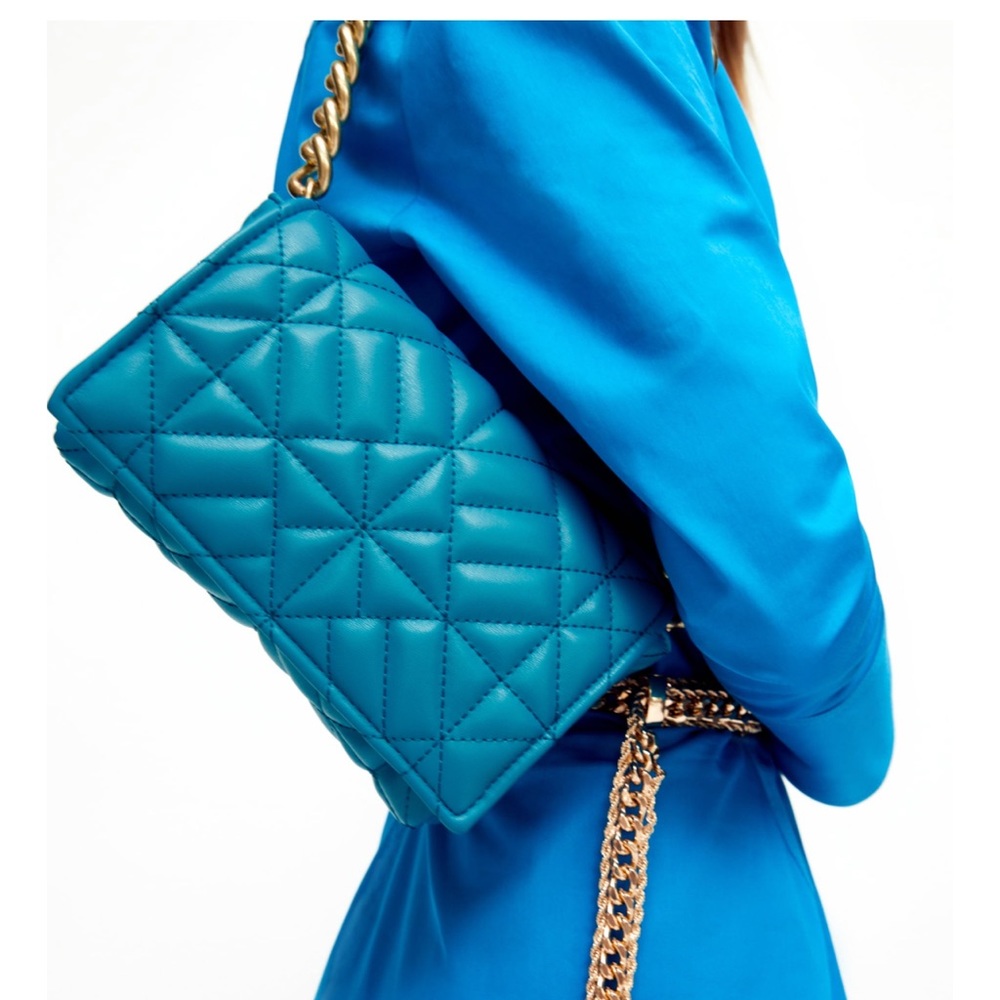 Zara Quilted Chain Strap Shoulder Bag